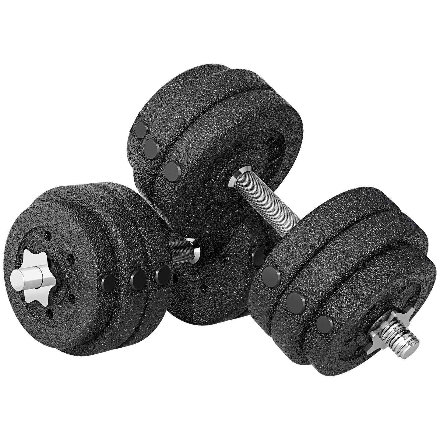 30KG Adjustable Weights Dumbbells Set, Dumbbell Hand Weights for Home Office Gym Body Fitness Lifting Training, Black