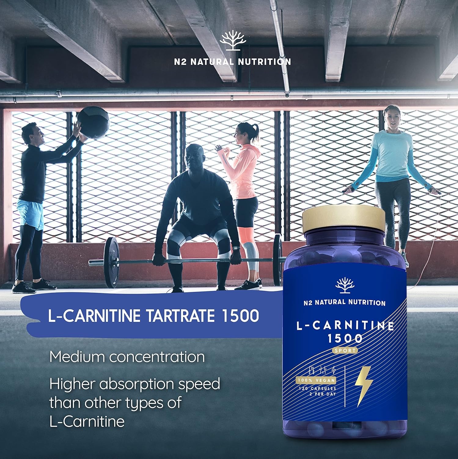L-CARNITINE 1500 Capsules High Strength. Enhanced Performance. 120 Plant-Based Capsules Definition Phase. Vegan Certified. EU