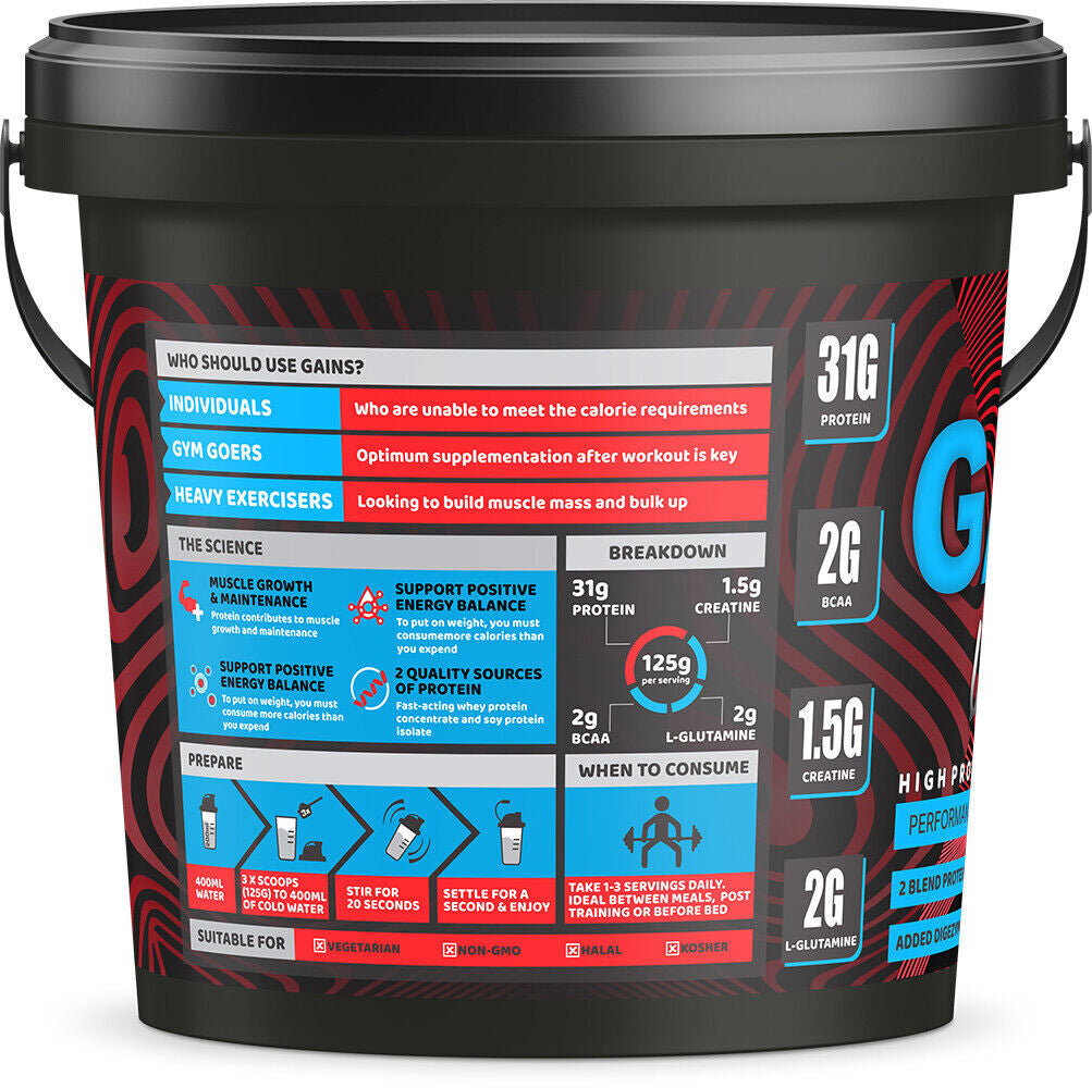 Anabolic Serious Gains 4Kg Mutant Mass Weight Gainer Protein Powder Gain Shake