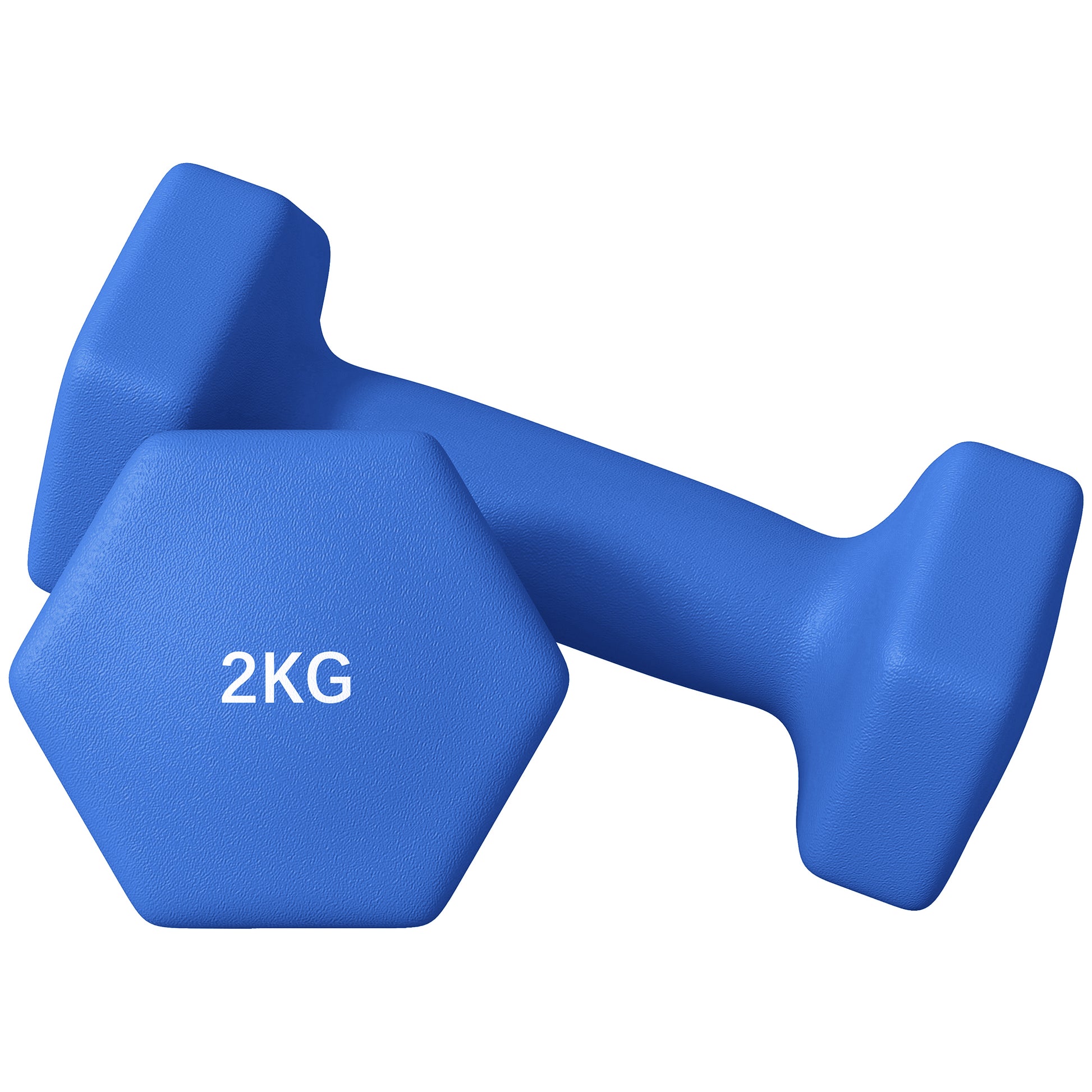 Set of 2 Dumbbells, Hexagonal Weights Pair, 2 X 6Kg, Grey