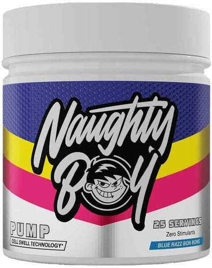Naughtyboy Pump Pre-Workout - 400G, Tropical Punch, Stimulant Free, Cell SWELL Technology, Pump, Focus, Performance & Hydration